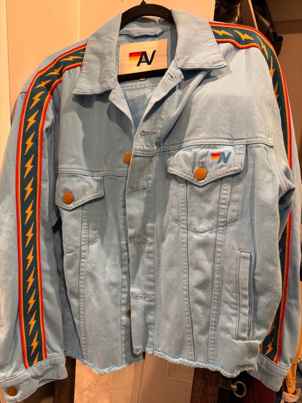 Aviator Nation Denim Cutoff Jacket Sz M - Picture 9 of 9